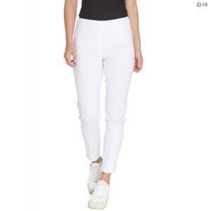 SLIMSATION by Multiples Ankle Pull-On Pants White Size M NWT